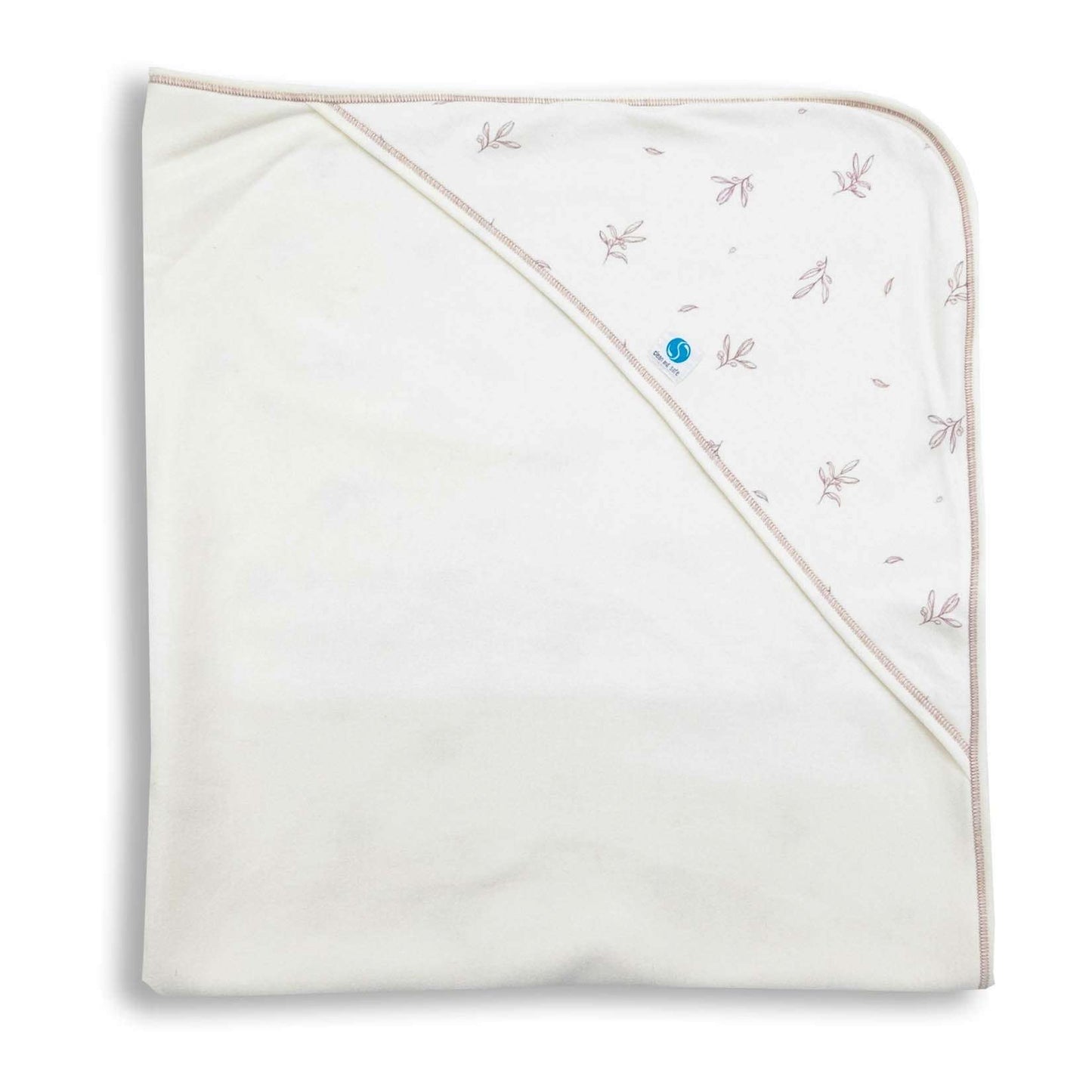 Organic Baby Blanket with Leaf Pattern for Boys and Girls - GOTS Certified Cotton