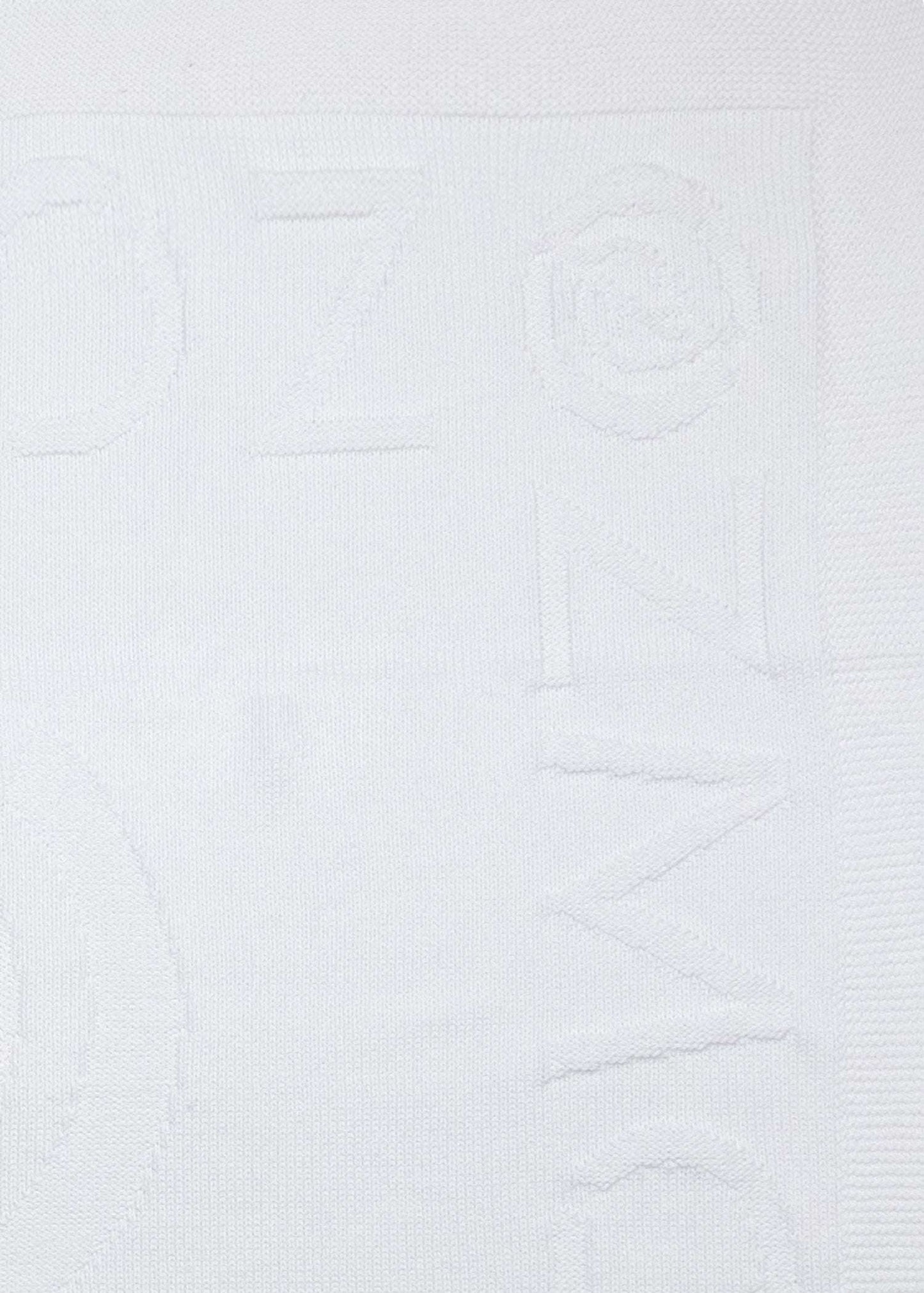 Organic Knitwear Baby Blanket White