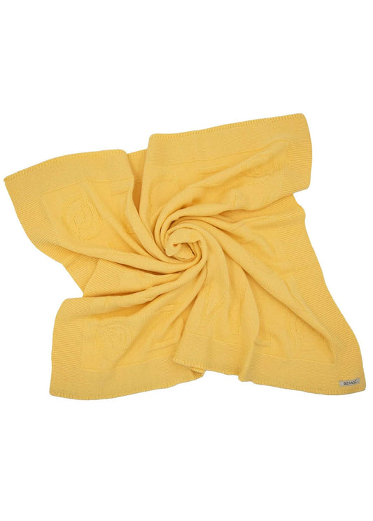 Organic Knitwear Baby Blanket Yellow