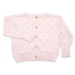 Organic Knitwear Baby Girl Cardigan Heart Pattern
